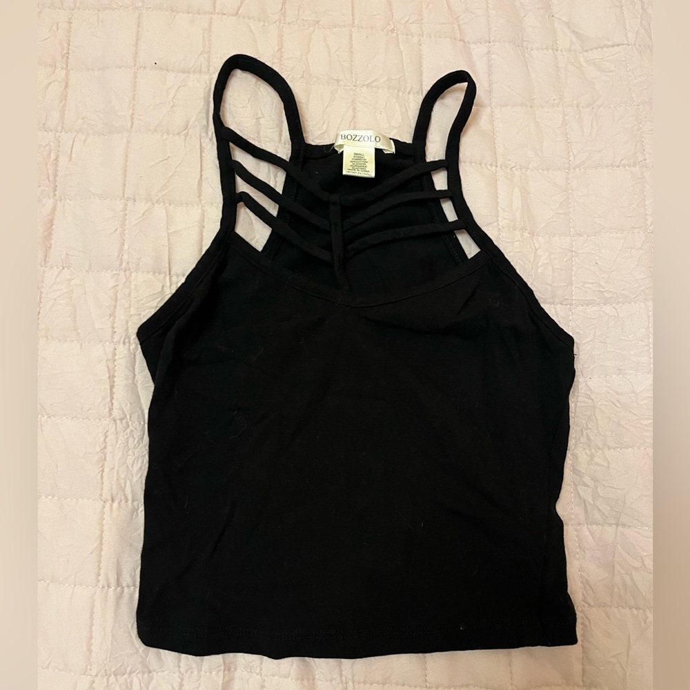 Black decorative tank top